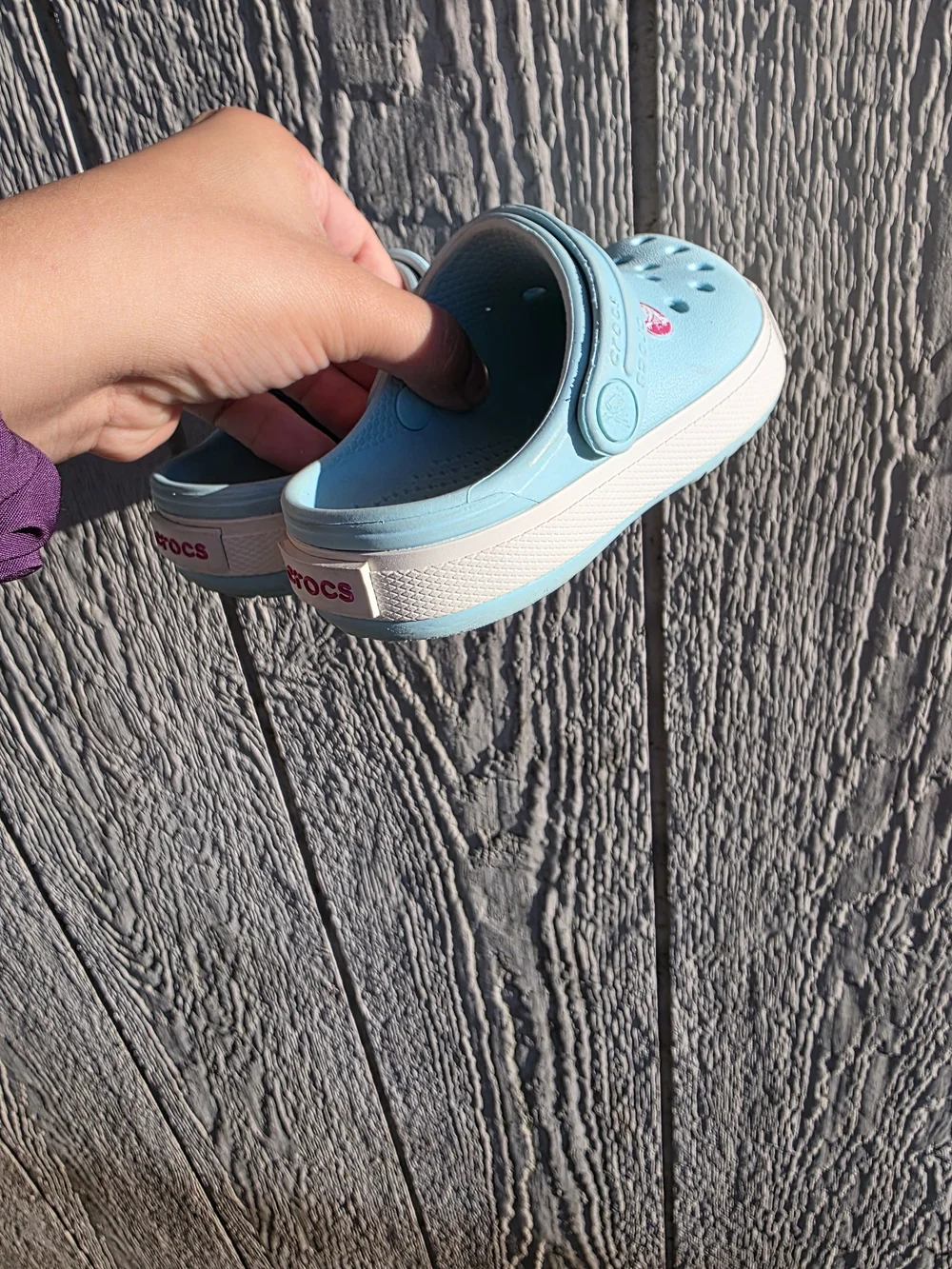Crocs Toddler Light Blue Platform Clogs C6/C7